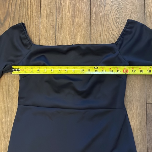 Betsy Johnson navy off the shoulder dress with bell sleeves size 10 - Picture 4 of 7